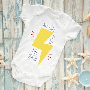 Superhero Babygrow | My Cape Is In The Wash Baby Bodysuit | Superhero Romper | Superhero Baby Shower | Superhero Baby Clothes