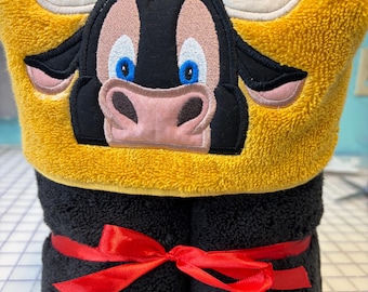 Friendly Bull hooded bath/beach towel Free personalization