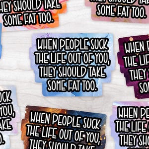 Sassy Energy Vampire Vinyl Sticker: Funny Sarcastic Humor Decor