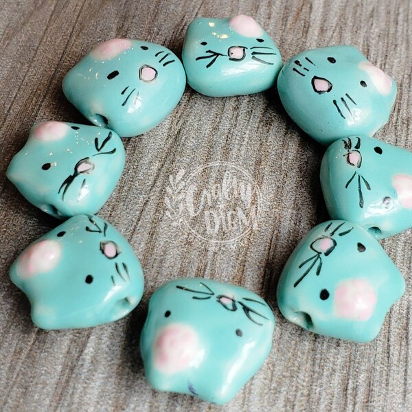 Ceramic Animal Beads Etsy