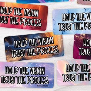 Motivational Vision and Trust Sticker: Waterproof Vinyl, Laptop, Water Bottle Decor
