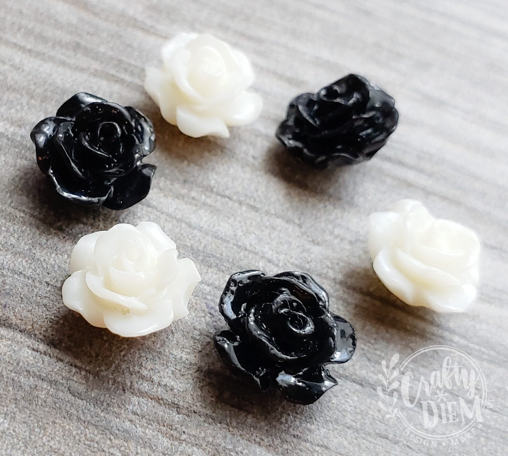 Black or White Rose Beads - Etsy