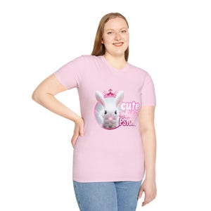 Camiseta de conejito lindo pero psicópata, camiseta de algodón suave imagen 10