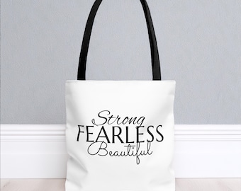 Empowerment Tote Bag: Motivational Quote, Eco-Friendly Polyester