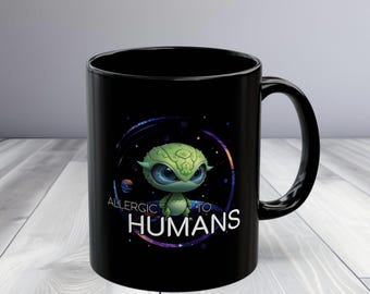 Alien Coffee Mug: Funny Sci-Fi Gift, Galaxy Theme