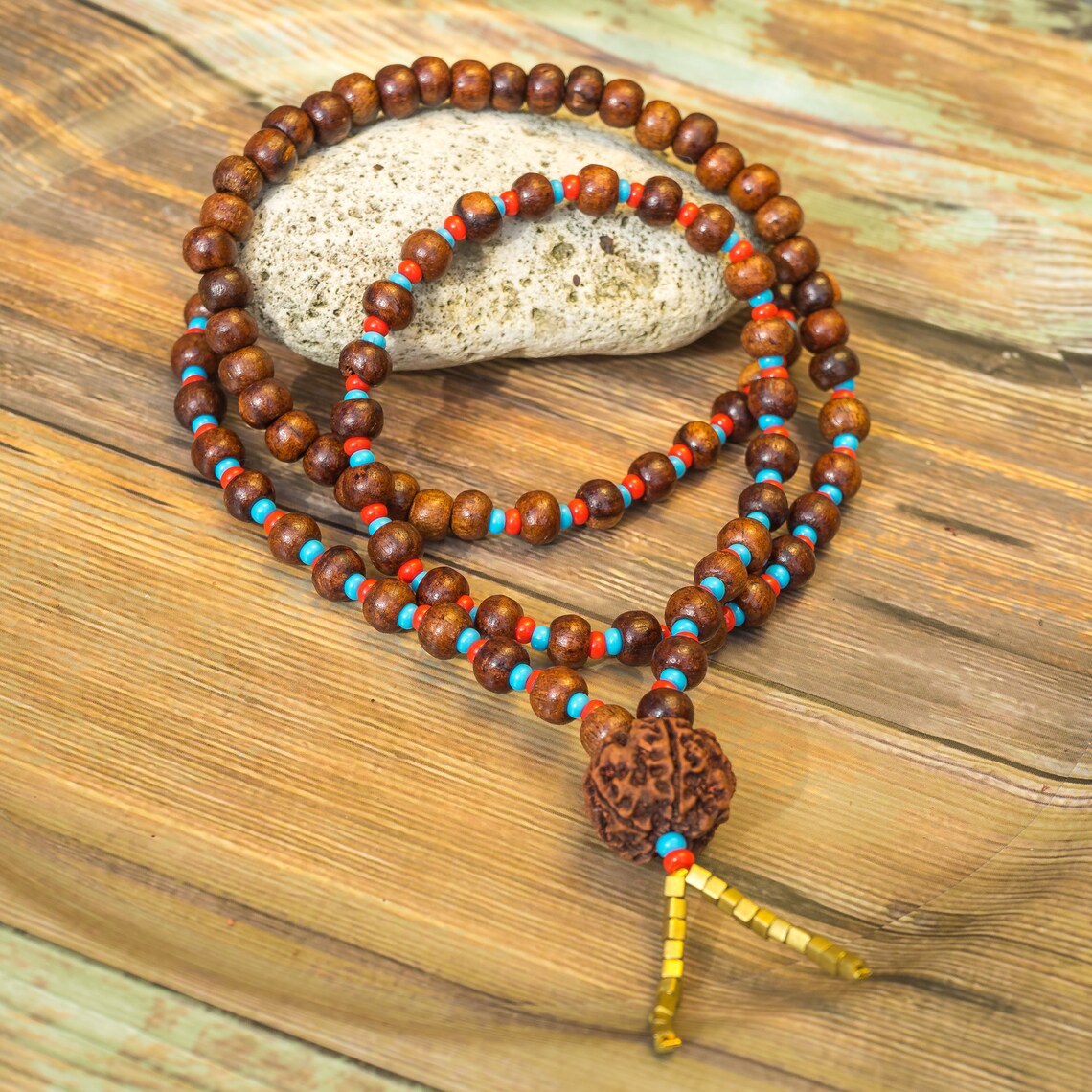 Hand Made Wooden Mala BeadsUnique StyleMeditation Beads