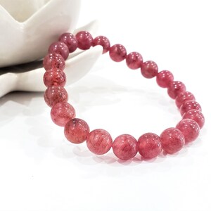 Bliss Creation Natural Genuine Semi-Precious gemstone bead bracelet- healing bracelet 8mm bead bracelet for women and men bracelet