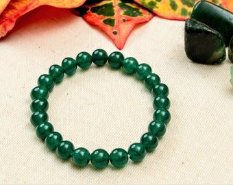 Green Jade Mala Beads 108 | 8mm Natural Jade Necklace | Meditation Prayer Beads | Yoga Jewelry | Healing Crystal Mala | Gift for Him Her