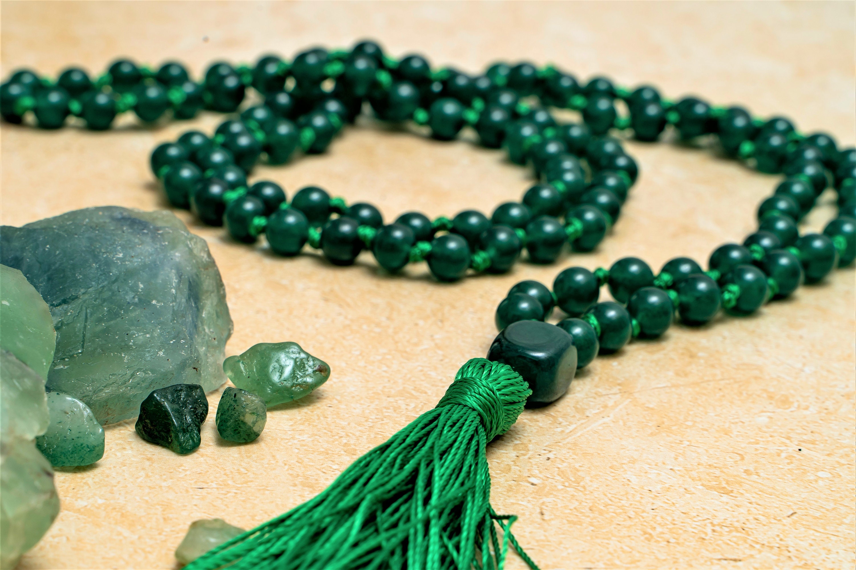 Emerald Green Mala Etsy Canada