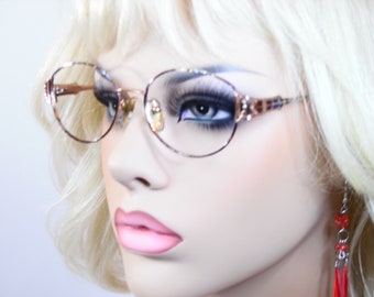 Vintage Womens Eyeglasses Gold Used Frame