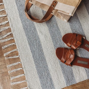 Sustainable cotton yarn rug