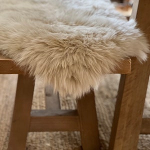 Deep Pile Sheepskin Rug in Oyster / Beige sheepskin Rug / Dark Linen Sheepskin Rug image 5