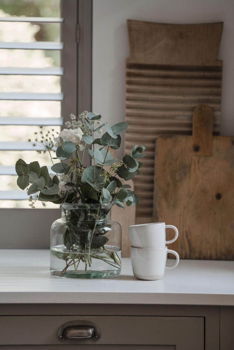 Chunky Glass Vase / Recycled Handblown Glass Vase Etsy UK