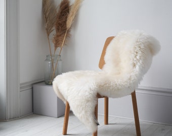 Isabell a -Ethically crafted Sheepskin Rug in Natural White/Ivory