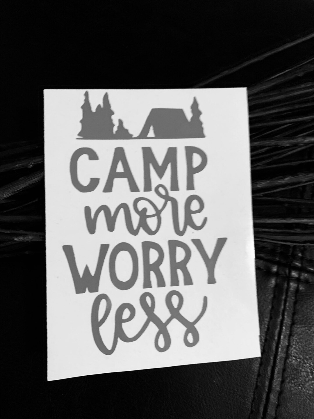 Camp More Worry Less Vinyl Decal, Car, Laptop, Window, Auto, Camper, Rv ...