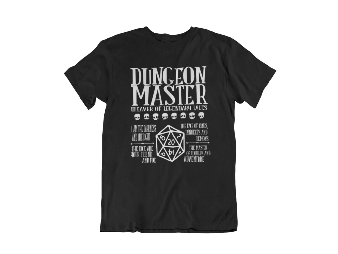Spiral 'Dungeon Master' Men's T-Shirt - Black, 100% Cotton, Gothic Fantasy Design, Small