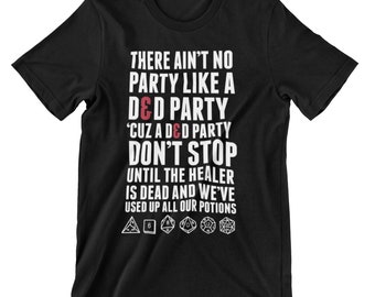 D&D Party T-shirt kerkers en draken geïnspireerd ontwerp