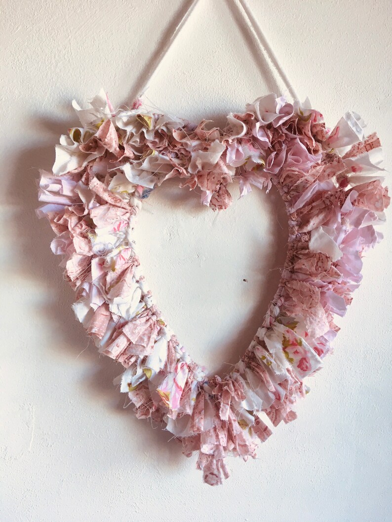 Heart Rag Wreath Kit. Make your own beautiful heart shaped rag Etsy