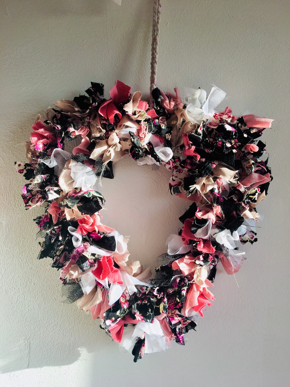 Heart Rag Wreath Kit. Make your own beautiful heart shaped rag Etsy