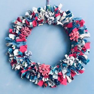 DIY Rag Wreath Kit Bastelset - Wunschfarbe wählbar. Deine Farben - Handgemachtes Wohndekor - Eco Kunst.