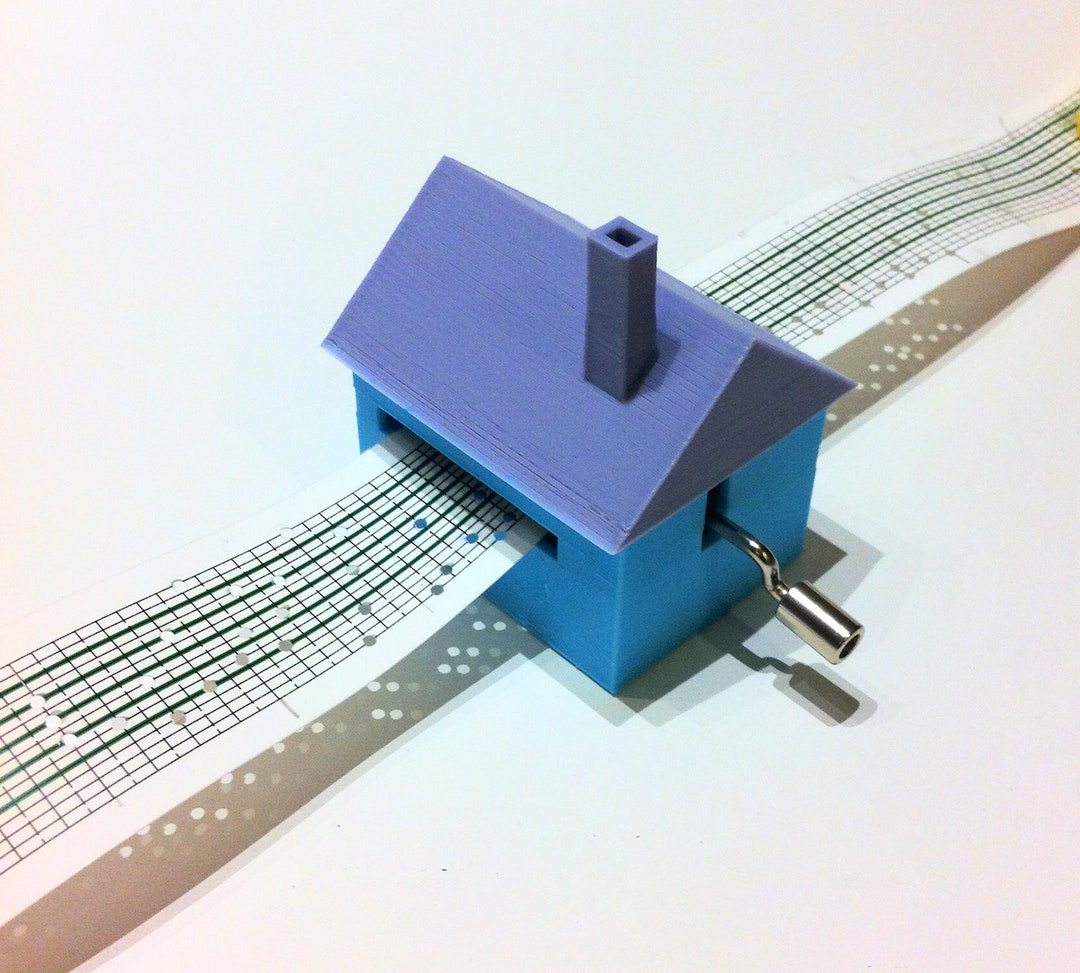 3D Printed Custom Music Box, Custom Music, House Shape, Your Melody ...
