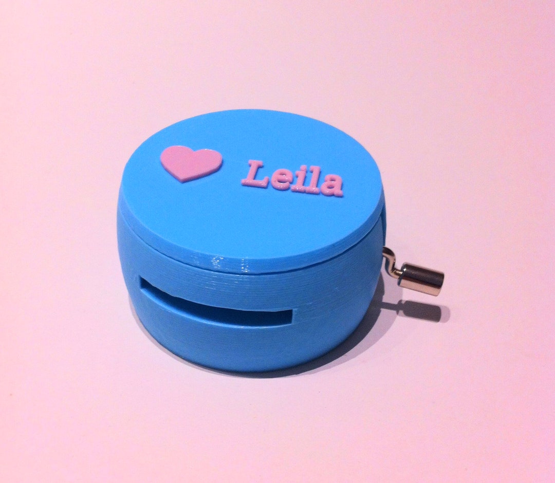 3D Printed Custom Music Box Barrel Shaped Custom Name Etsy