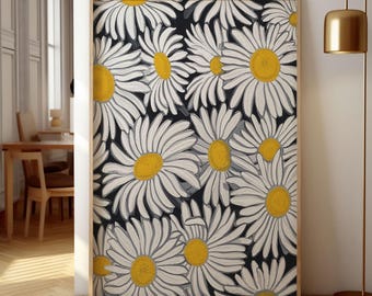 Original Flower Painting on Canvas, Large Wall Art, Daisy Painting Floral Wall Art, Custom Oil Painting Living Room Decor, Housewarming Gift