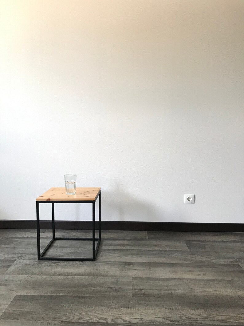 Steel part already made Steel Frame Powder Coated black next day shipping Bedroom Side Table Without the Wooden Tabletop CUBE