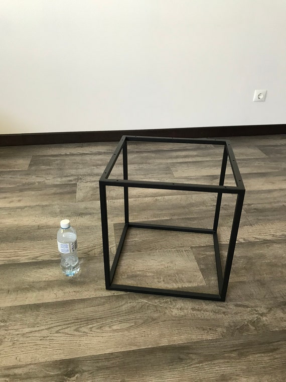 Steel part already made Steel Frame Powder Coated black next day shipping Bedroom Side Table Without the Wooden Tabletop CUBE