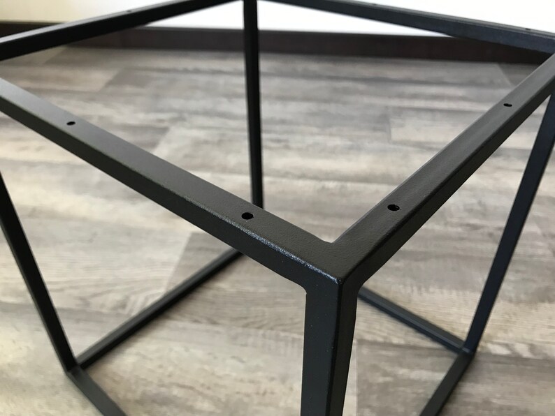 Steel part already made Steel Frame Powder Coated black next day shipping Bedroom Side Table Without the Wooden Tabletop CUBE