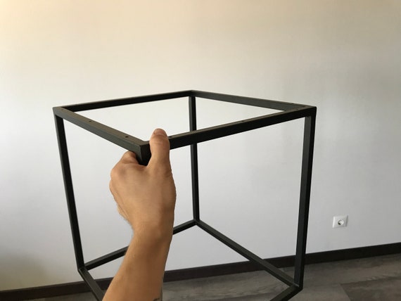 Steel part already made Steel Frame Powder Coated black next day shipping Bedroom Side Table Without the Wooden Tabletop CUBE