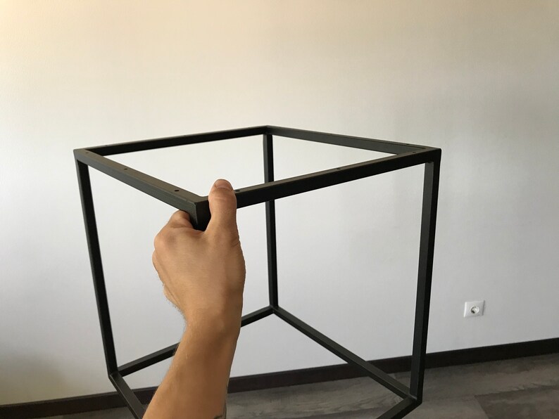 Steel part already made Steel Frame Powder Coated black next day shipping Bedroom Side Table Without the Wooden Tabletop CUBE