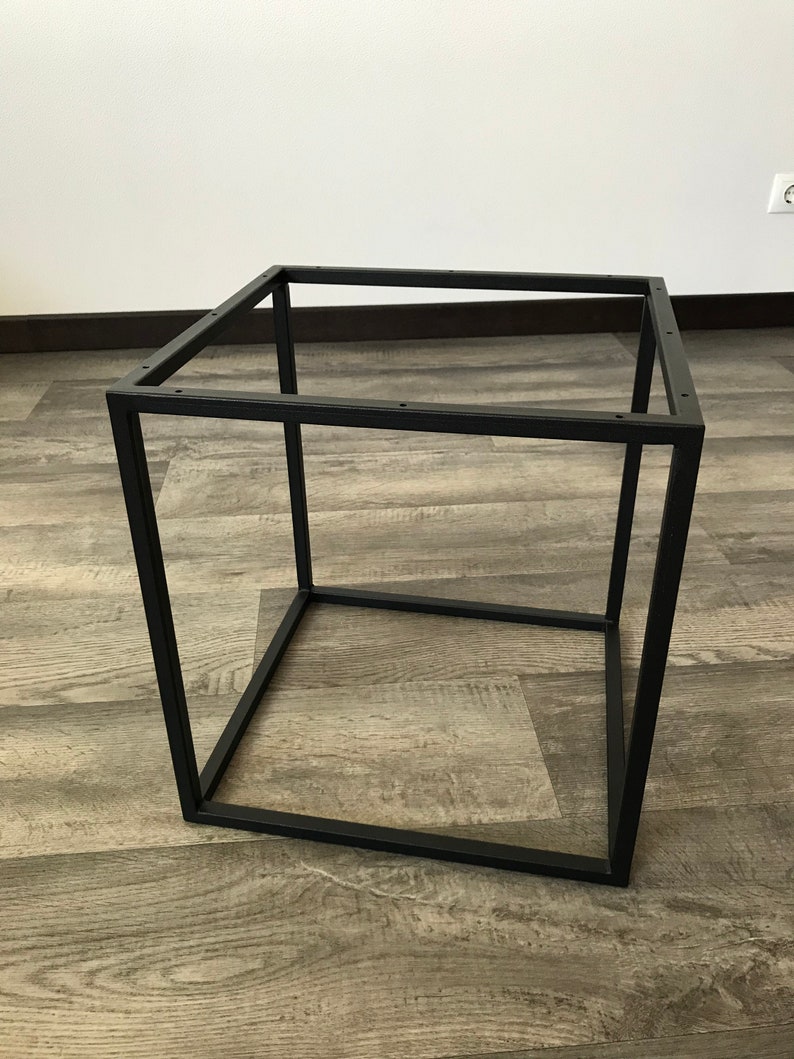 Steel part already made Steel Frame Powder Coated black next day shipping Bedroom Side Table Without the Wooden Tabletop CUBE