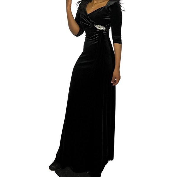 Mother of the Bride Velvet Dress Etsy