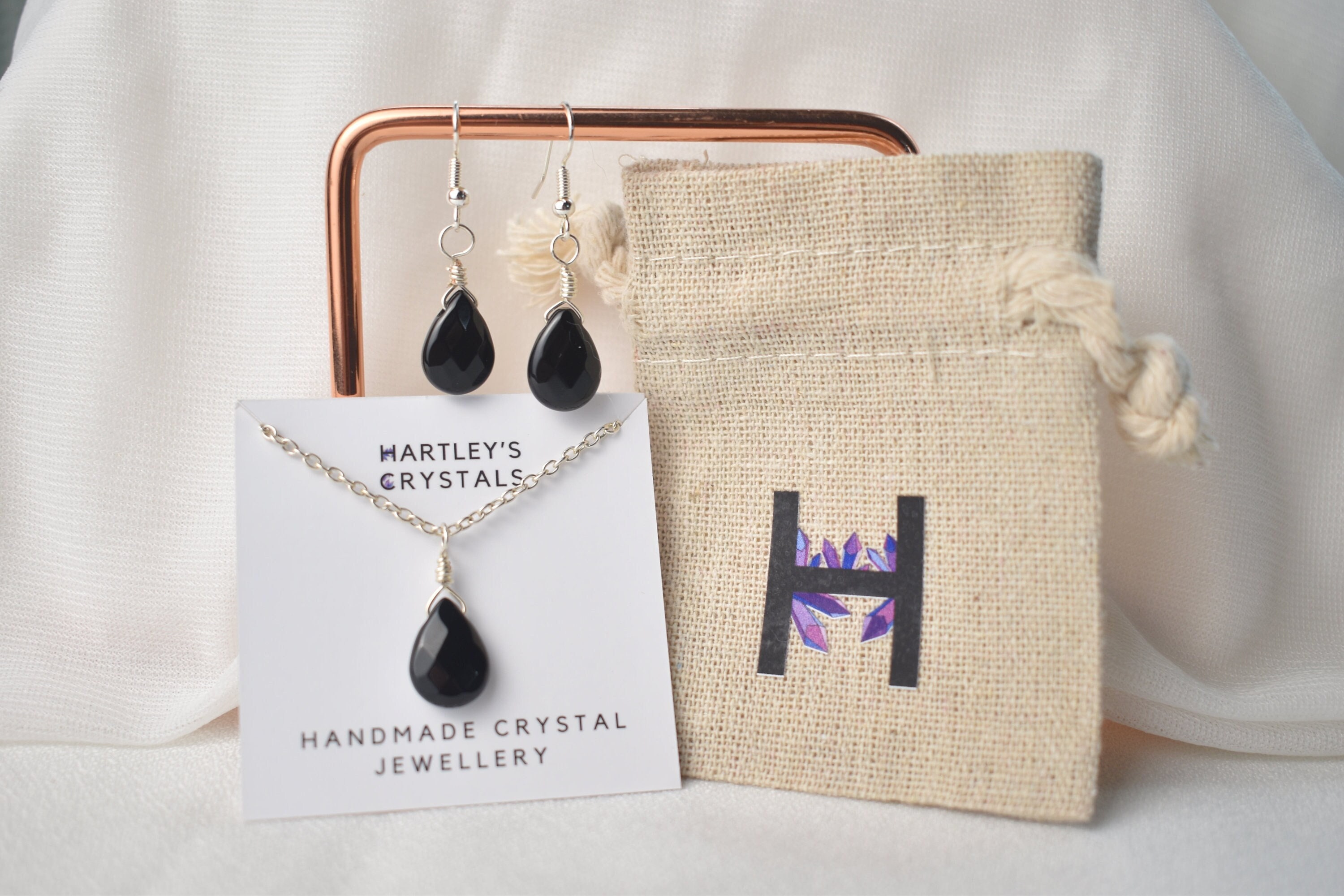 Handgefertigte Halskette Blauer Onyx Edelstein 925 Sterlingsilber Schmuck 317554698619