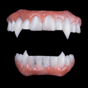 Custom Vampire Fangs: Top & Bottom Dentures for Costume, Cosplay, Halloween Gothic Events
