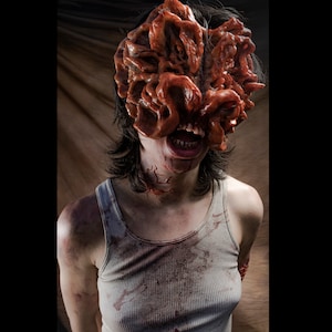 The Last of Us Clicker Zombie Mask: Realistic Cosplay Prop for Halloween & Horror Fans