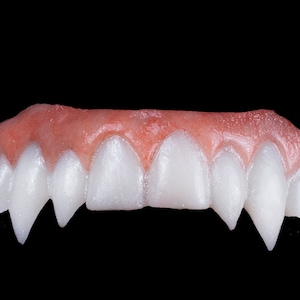 Realistic Double Fangs: Vampire Teeth for Horror Cosplay, Halloween Costumes & Film Props