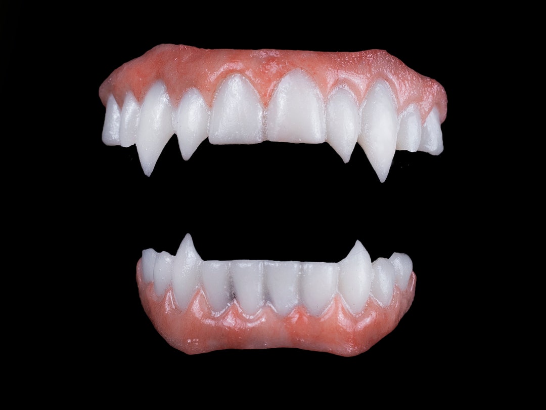 Vampire Teeth Fangs For Halloween Makeup, Realistic Werewolf Teeth For Kids Adult With Adhesive, Scary Fake FangsTeeth For Halloween Vampire Party Accessories, Masquerade Horror Props Gift (3 Sizes