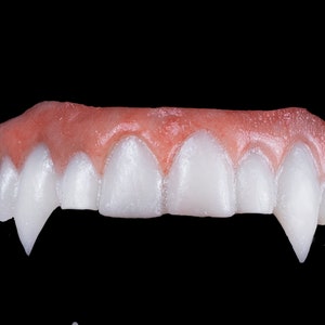 Realistic Dracula Vampire Fangs - Custom Prosthetic Teeth for Halloween, Cosplay & Theater