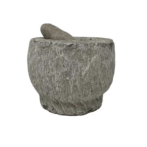Vintage Stone Mortar, Antique Stone Mortar, Hand Carved Antique Stone, Hand Made