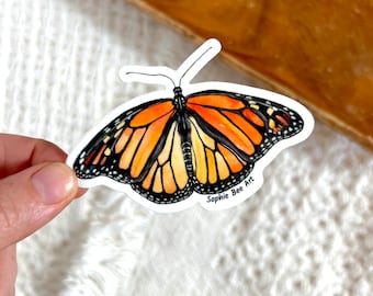 Monarch Butterfly Vinyl Sticker, Butterfly Stickers, Butterfly, Sticker, Vinyl Sticker, Waterproof Sticker, Laptop Decal, Monarch