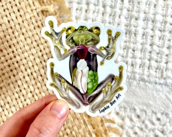 Frog Vinyl Sticker, Frog Stickers, Frog, Sticker, Anatomy Sticker, Vinyl Sticker, Waterproof Sticker, Laptop Decal, Phone Decal