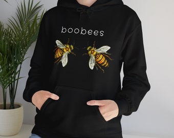 Boobees Unisex Hoodie, Bee Hoodie, Sweater, Funny Hoodie, Honey Bee