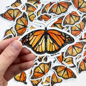 10pcs Monarch Butterfly Vinyl Die Cut Stickers – Colorful, Nature Art – Buy 2 Get 1 Free Deal