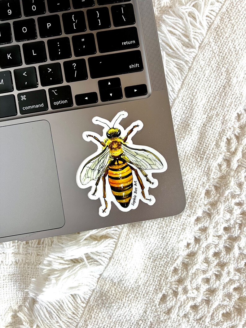 Honey Bee Vinyl Sticker, Bee Stickers, Honey Bee, Sticker, Save the ...