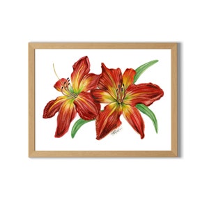 Spider TIGER LILY Print - Spider Tiger Lily, Flower, Tiger Lily, Flower Art, Print, Valentine, Gift, Girlfriend, For Her, Easter