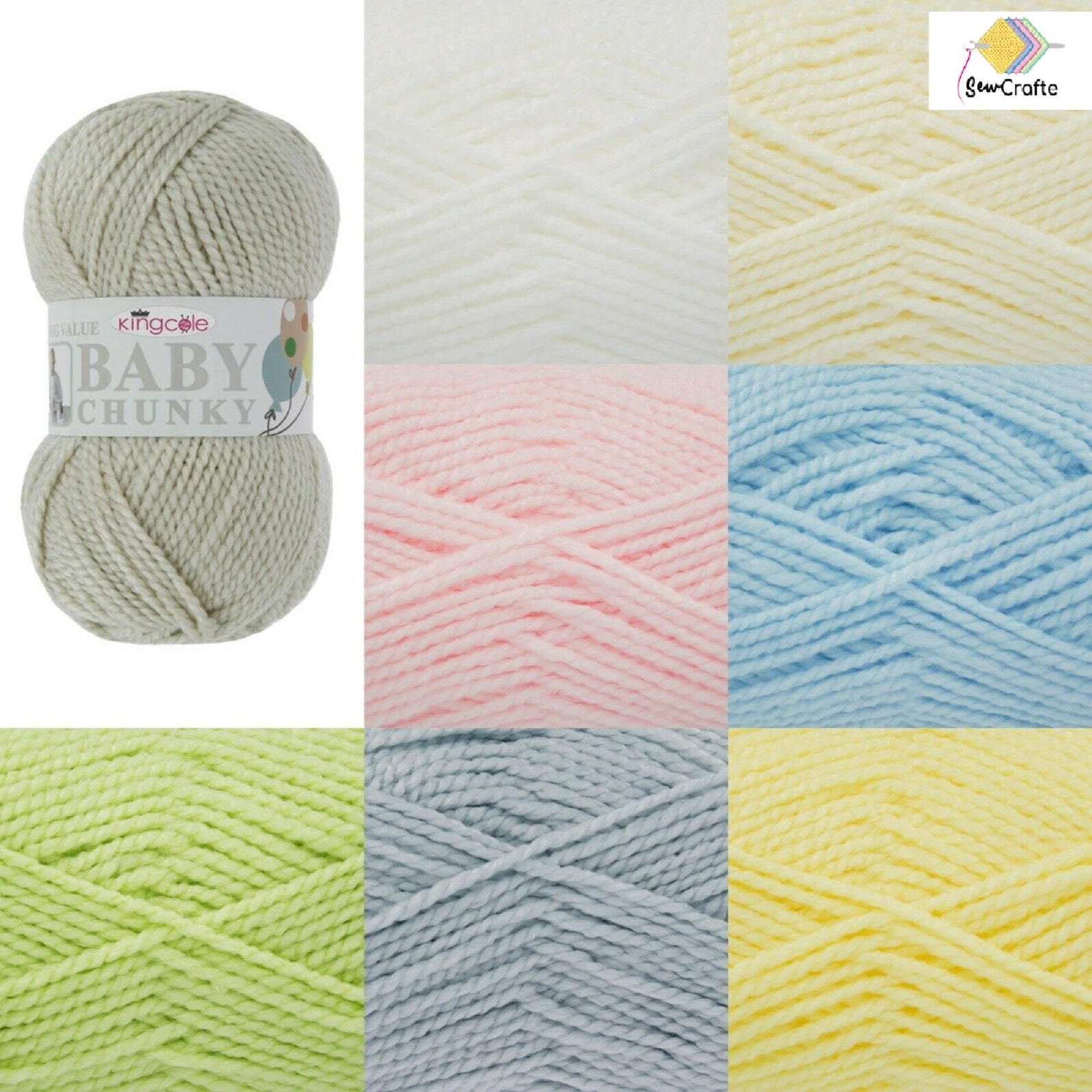 King Cole Big Value Baby Chunky Yarn Premium Acrylic Crochet Etsy