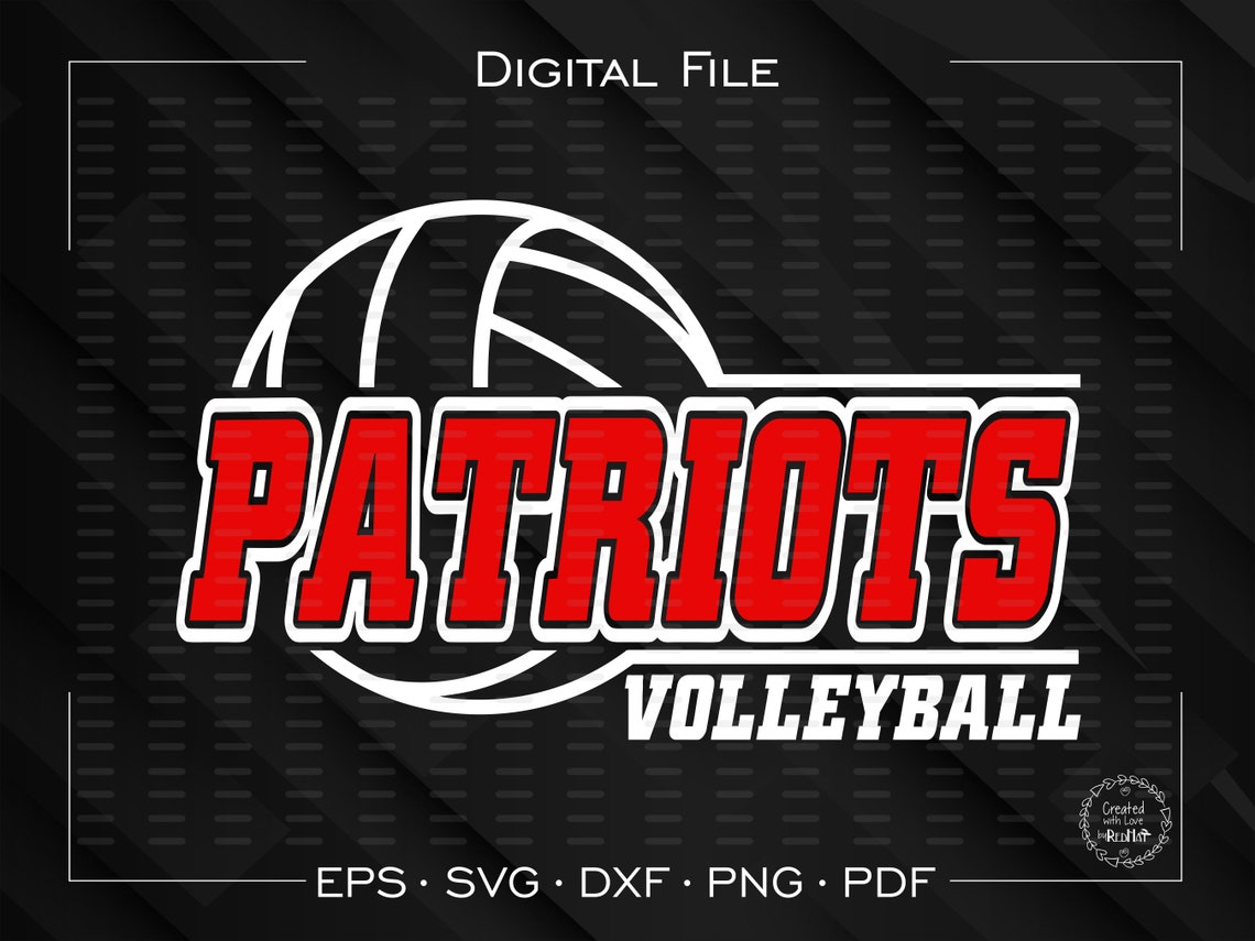 Patriot Volleyball svg Volleyball svg Patriots Volleyball Etsy