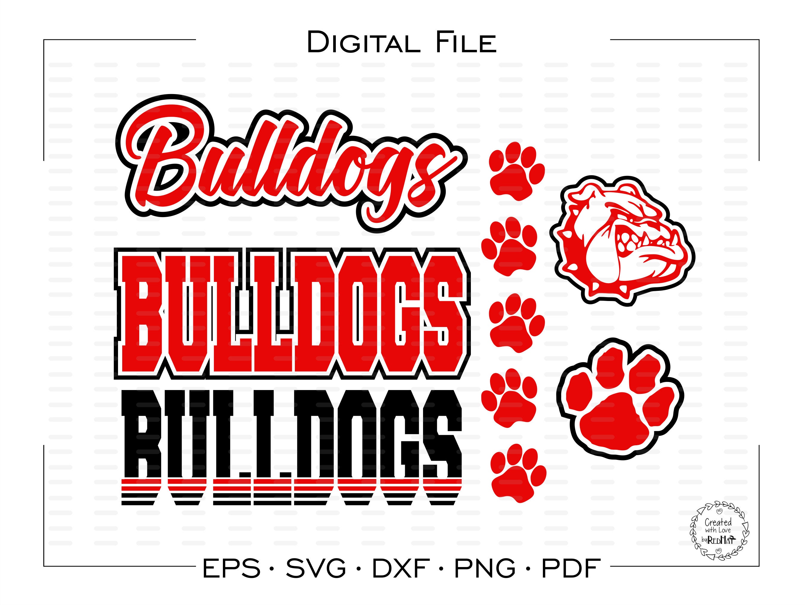Bulldog svg Bulldogs svg Bulldog Bulldogs Script Full Etsy